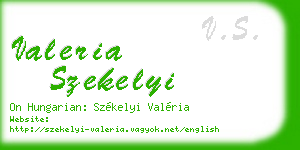 valeria szekelyi business card