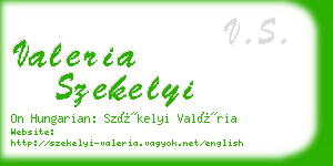 valeria szekelyi business card